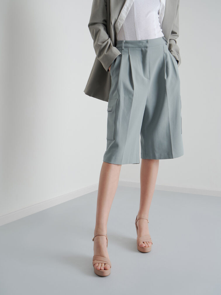 Asymmetric Strap Platform Wedges, Nude, hi-res