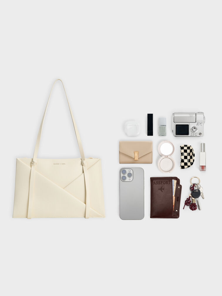 Midori Geometric Tote Bag, Cream, hi-res