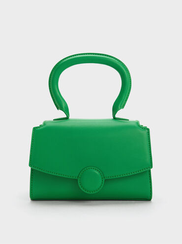 Clover Curved Handle Bag, Green, hi-res
