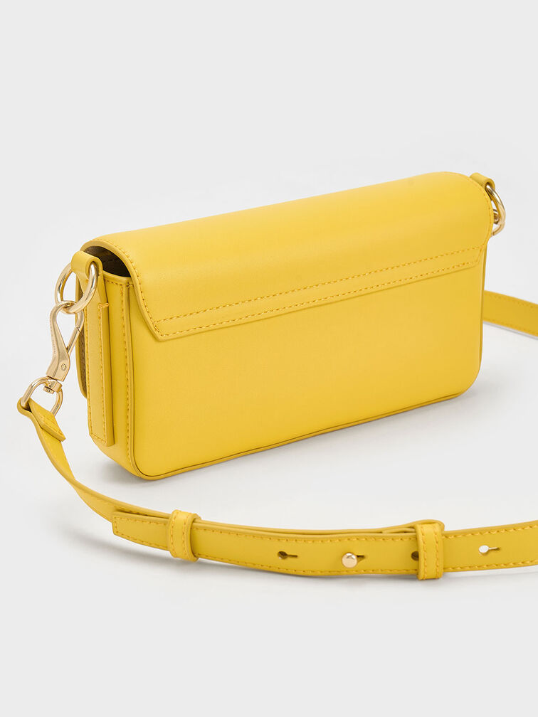 Catena Front Flap Bag, Yellow, hi-res