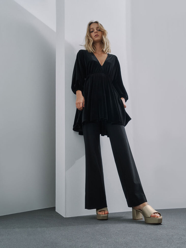 Platform Mules, Gold, hi-res