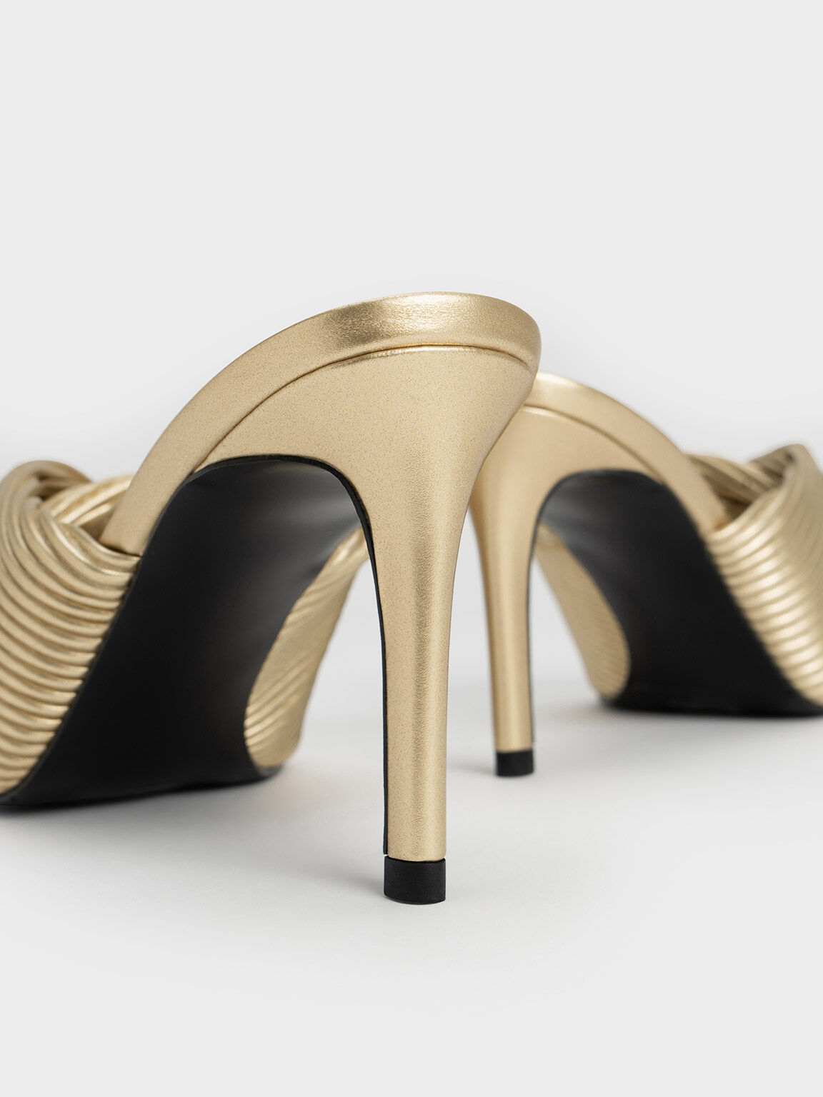 Gold strappy mules best sale