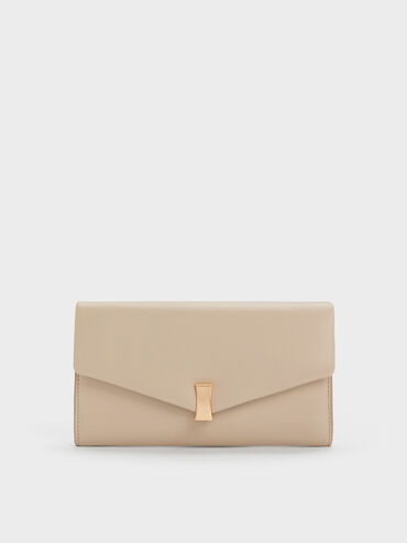 Lilibet Chain-Strap Long Wallet, Dusted Oat, hi-res