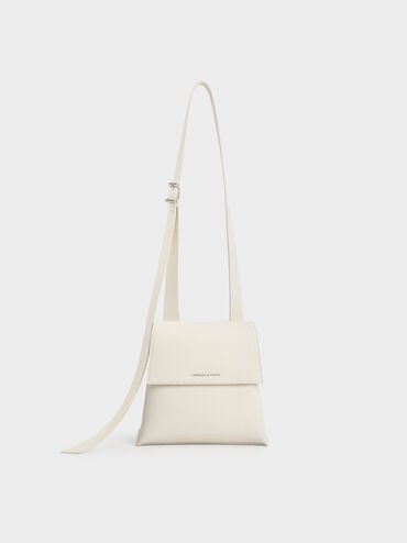 Marceline Trapeze Crossbody Bag, Cream, hi-res