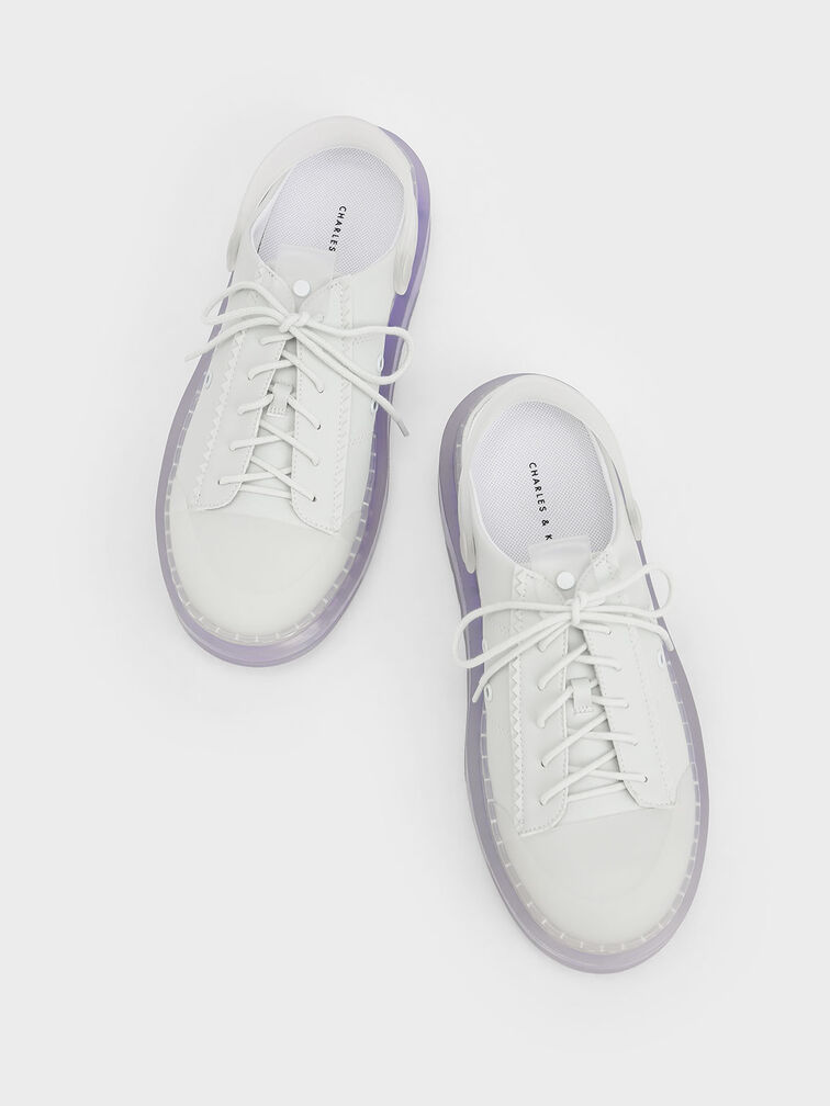 Hart Coloured Translucent Sole Sneaker Mules, Purple, hi-res