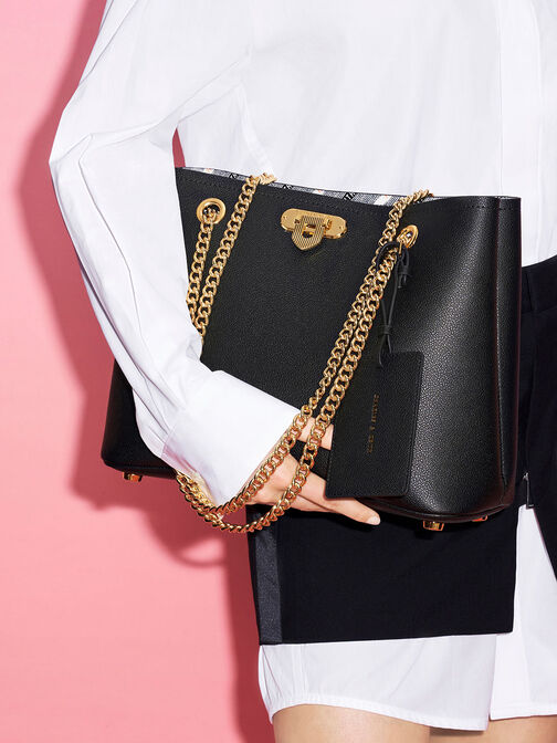 Alcott Tote Bag, Black, hi-res