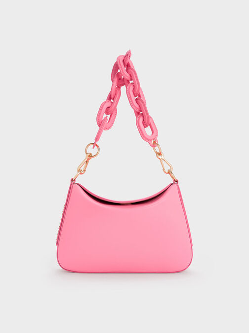 Catena Chain-Handle Bag, Pink, hi-res