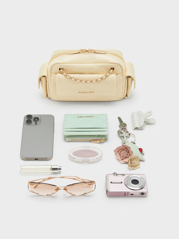 Duo Quilted Crossbody Bag, Butter Yellow, hi-res