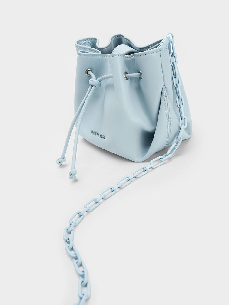 Boaz Drawstring Top Handle Bag, Blue, hi-res