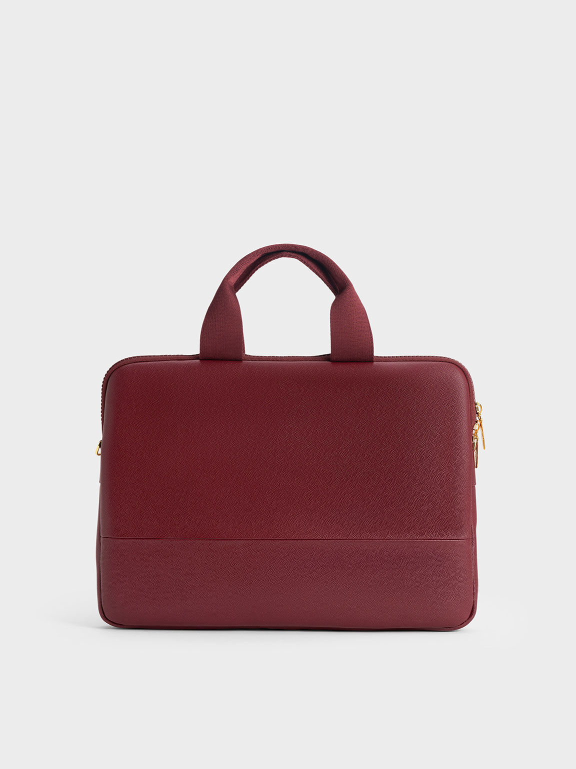 Textured Laptop Bag Burgundy