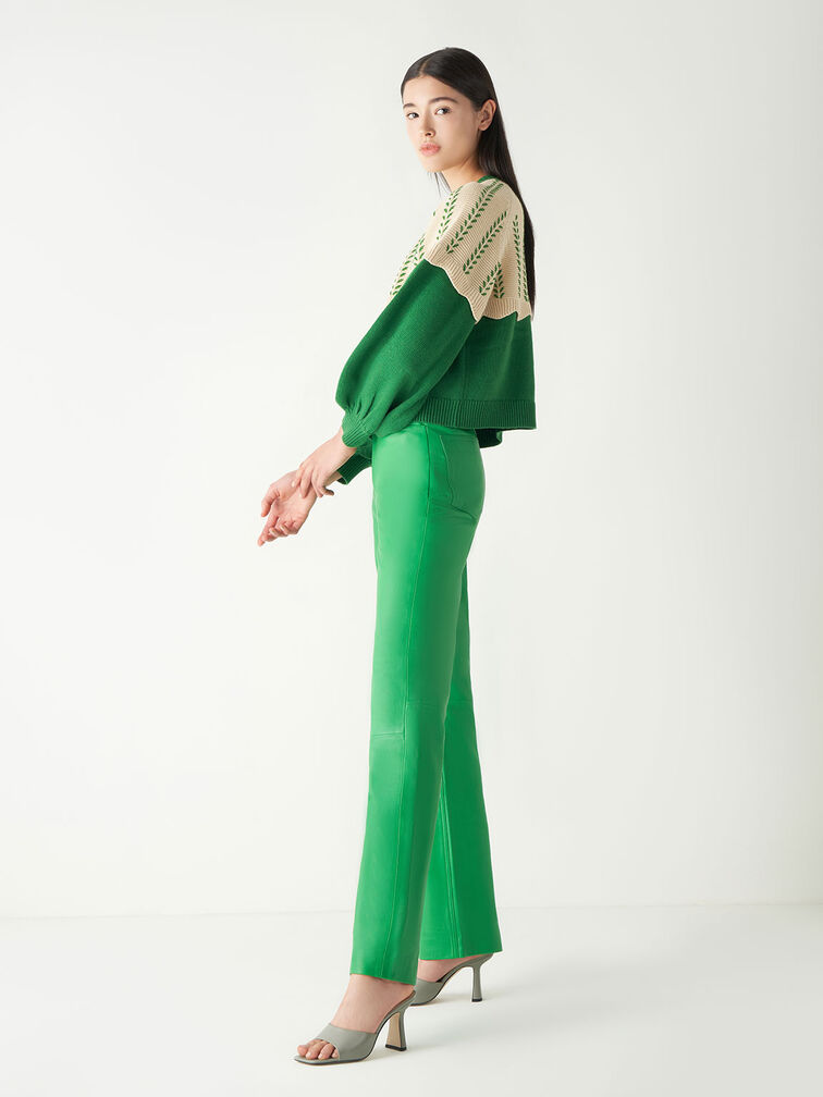 Square Toe Heeled Mules, Sage Green, hi-res