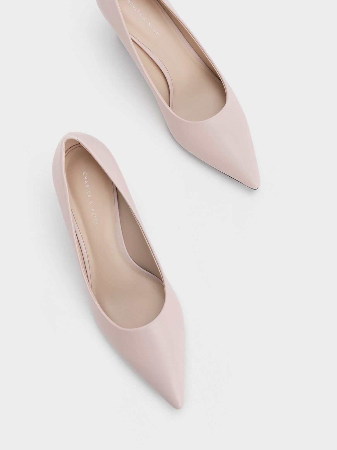 Nude Demi Recycled Polyester Slingback Pumps - CHARLES & KEITH IN