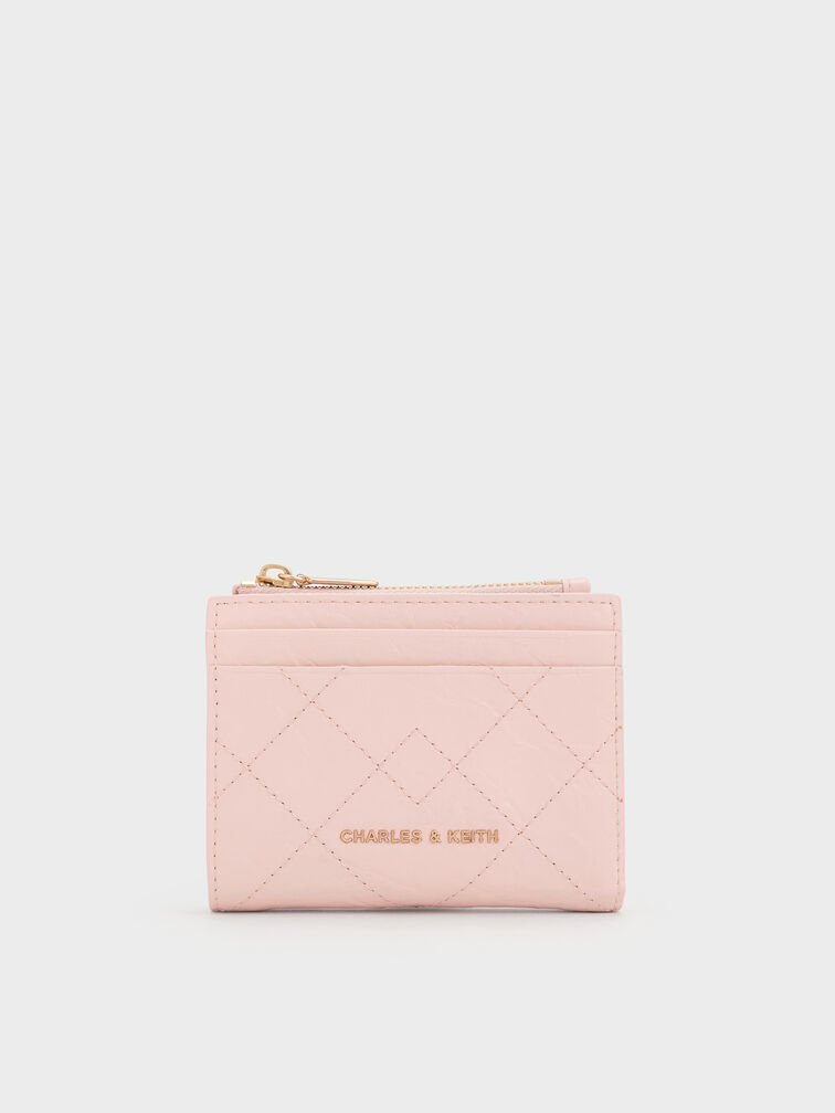 Duo Quilted Small Wallet, Soft Pink, hi-res