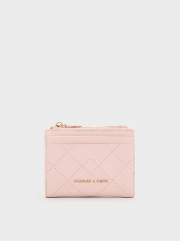 Duo Quilted Small Wallet, Soft Pink, hi-res