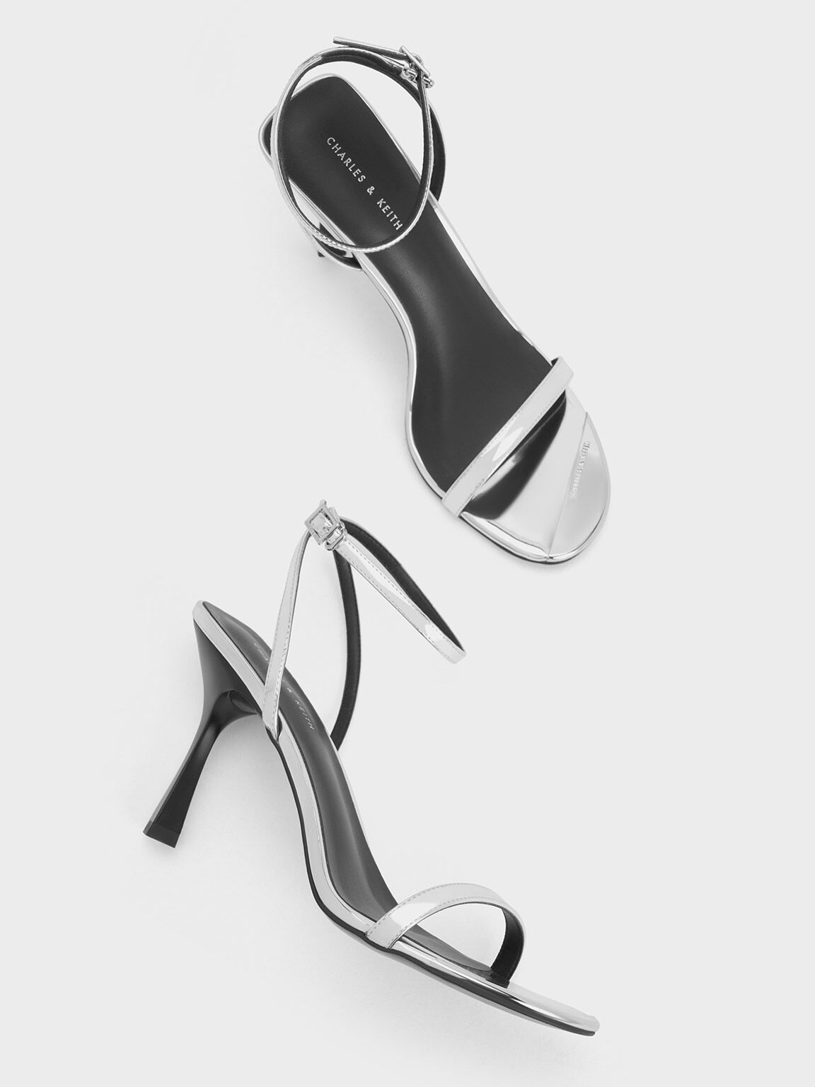 Black silver sandals sale