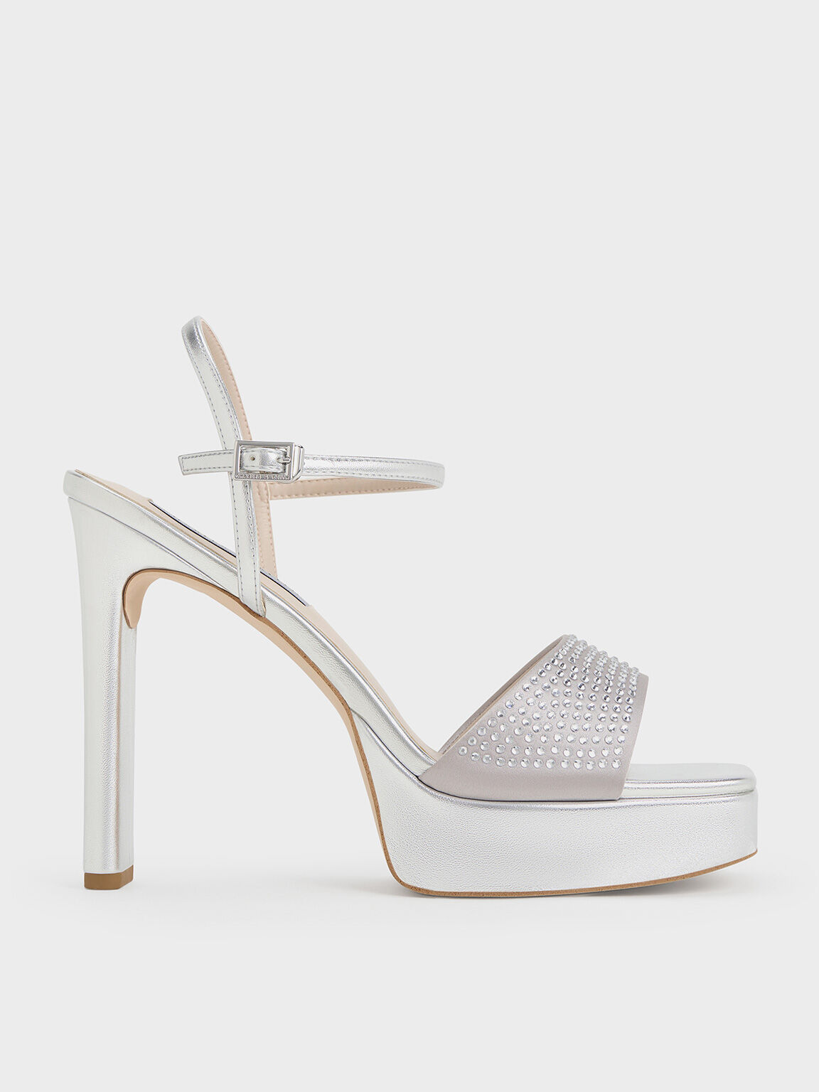 Crystal store platform sandals