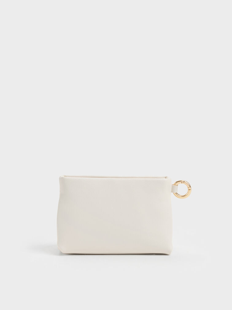 Zephyr Metallic-Accent Wristlet, Cream, hi-res