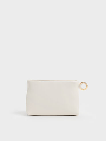 Zephyr Metallic-Accent Wristlet, Cream, hi-res