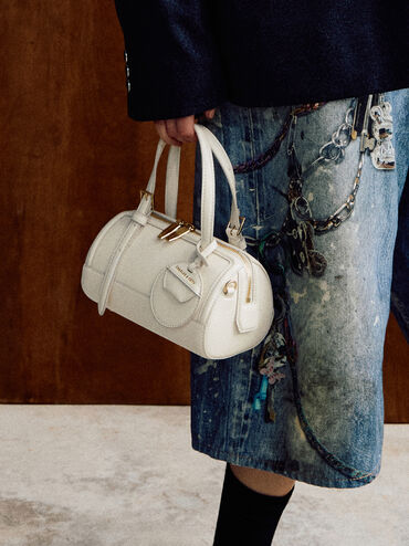 Enola Bowling Bag, Cream, hi-res