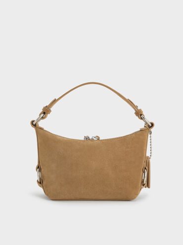 Tatiana Tassel Hobo Bag, Sand, hi-res