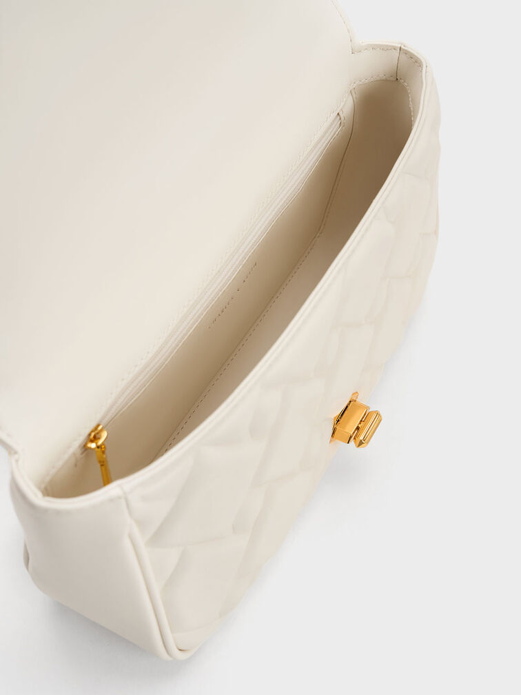 Tillie Quilted Chain Bag, Cream, hi-res