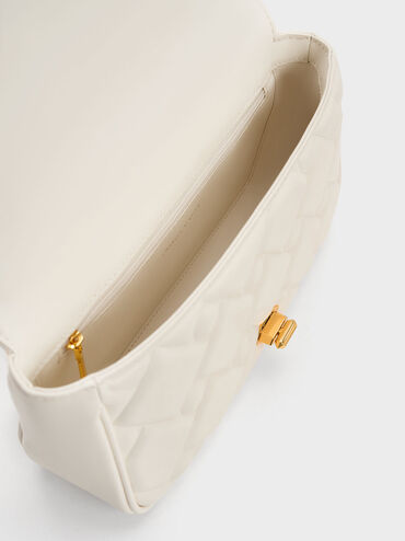 Tillie Quilted Chain Bag, Cream, hi-res
