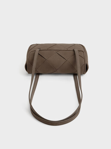 Maribel Woven Shoulder Bag, Stone Grey, hi-res
