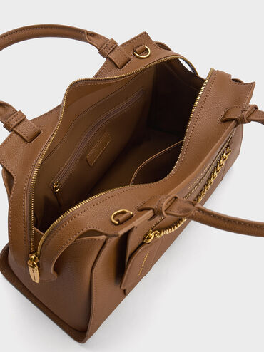 Avis Trapeze Tote Bag, Chocolate, hi-res