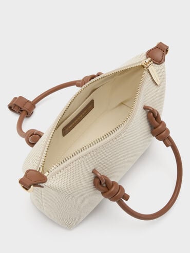 Sammie Canvas Knotted-Handle Tote Bag, Chocolate, hi-res