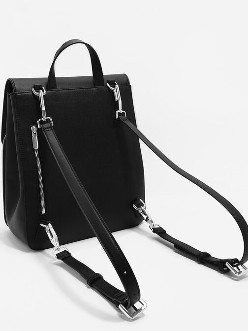 Top Handle Bag, Black, hi-res