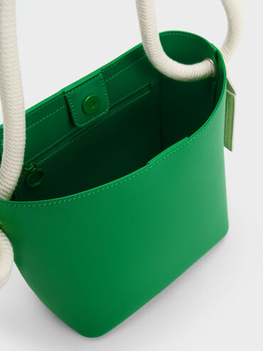 Gwiana Knotted Bucket Bag, Green, hi-res