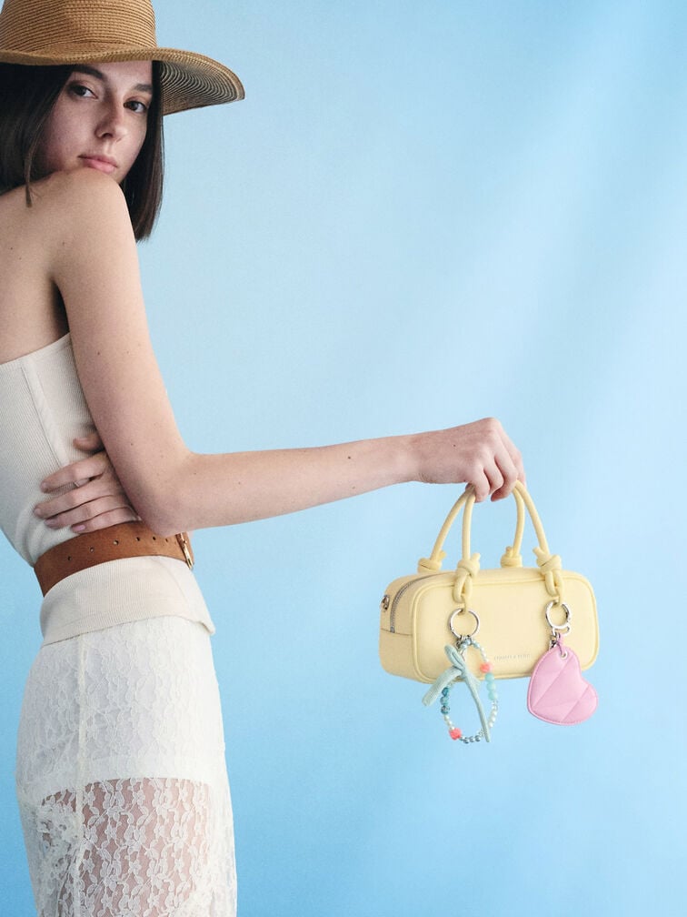 Sammie Knotted-Handle Elongated Bag, Butter Yellow, hi-res