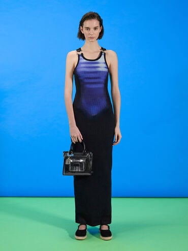 Noah See-Through Mesh Tote Bag, Clear, hi-res
