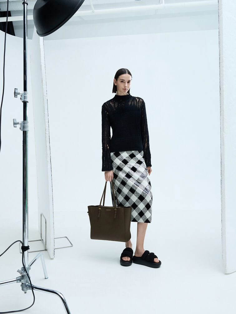 Sansa Tote Bag, Dark Moss, hi-res