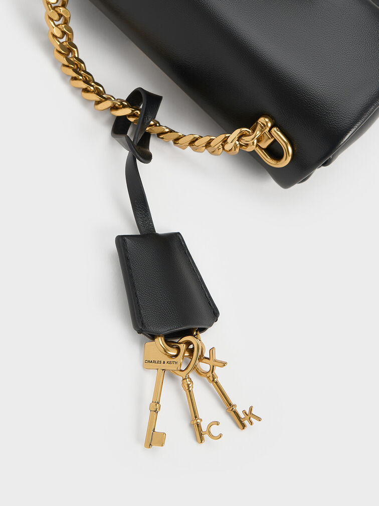 Mini Kerry Chain-Handle Crossbody Bag, Black, hi-res