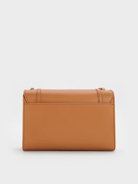 Shalia Chain-Strap Shoulder Bag, Russet Brown, hi-res