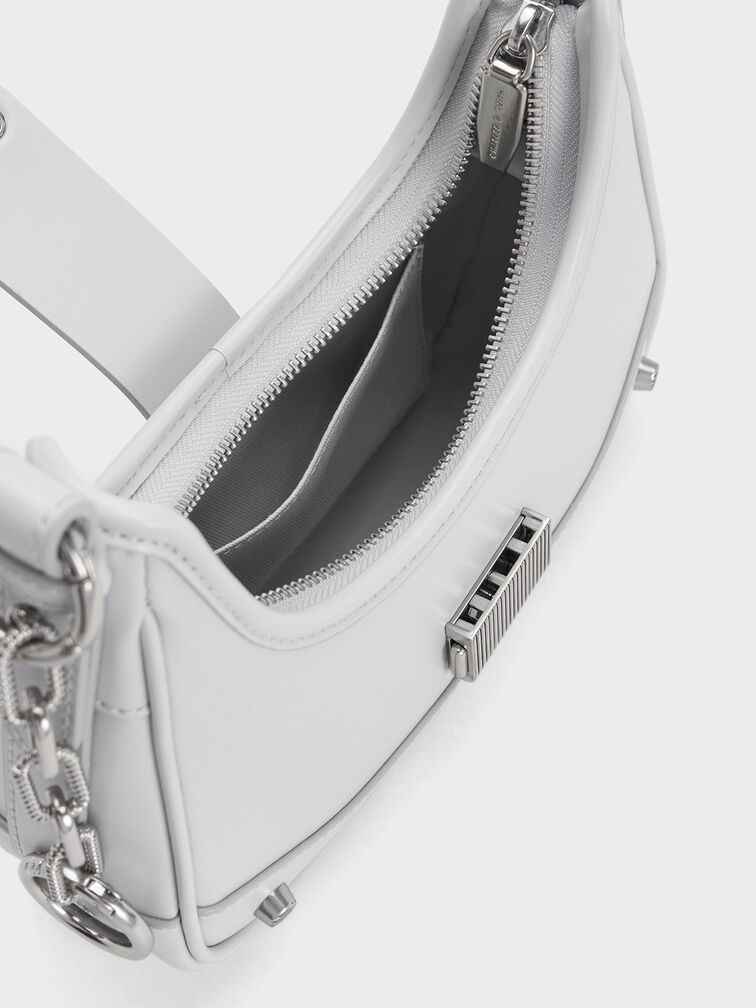 Winslet Belted Hobo Bag, Light Grey, hi-res