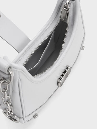 Winslet Belted Hobo Bag, Light Grey, hi-res