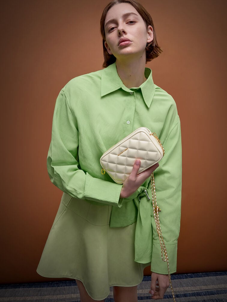 Mini Apfra Quilted Crossbody Bag, Cream, hi-res
