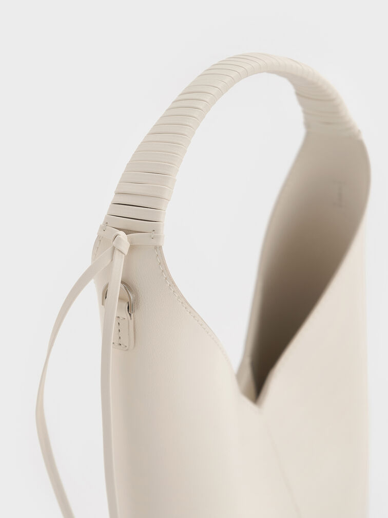 Simone Angular Bucket Bag, Cream, hi-res