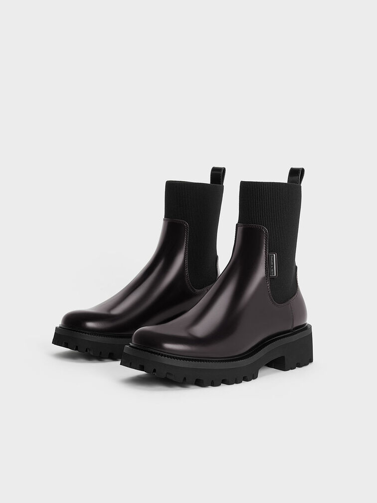 Remy Ridge-Sole Chelsea Boots, Burgundy, hi-res