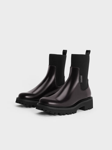 Remy Ridge-Sole Chelsea Boots, Burgundy, hi-res