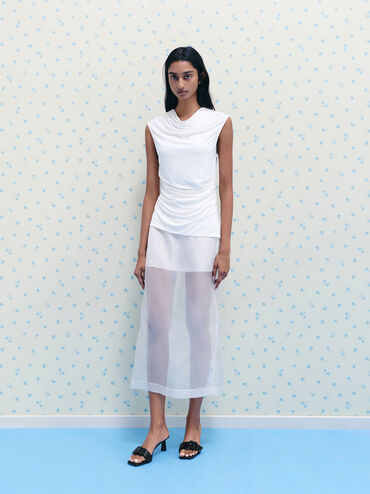 Patent Buckle-Strap Heeled Mules, Black Patent, hi-res