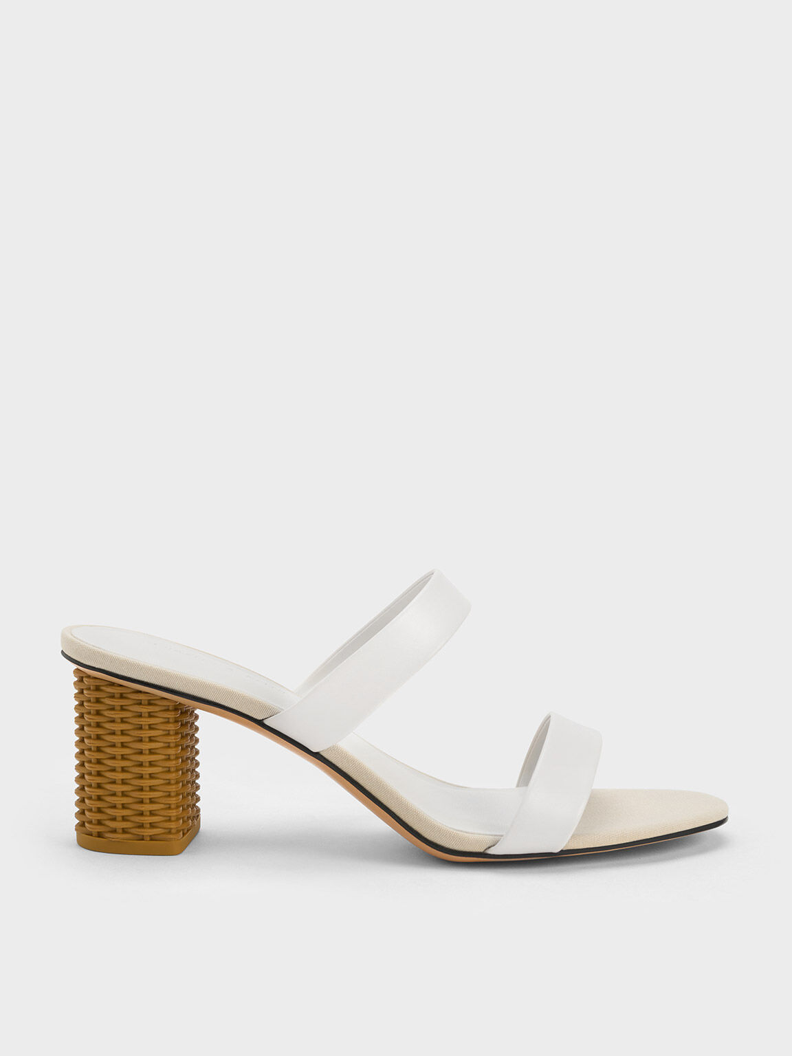 Square white outlet sandals