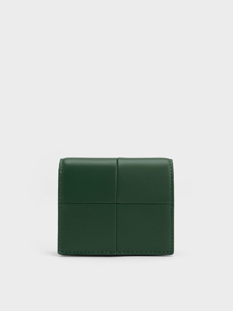 Georgette Small Wallet, Dark Green, hi-res