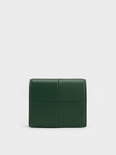 Georgette Small Wallet, Dark Green, hi-res