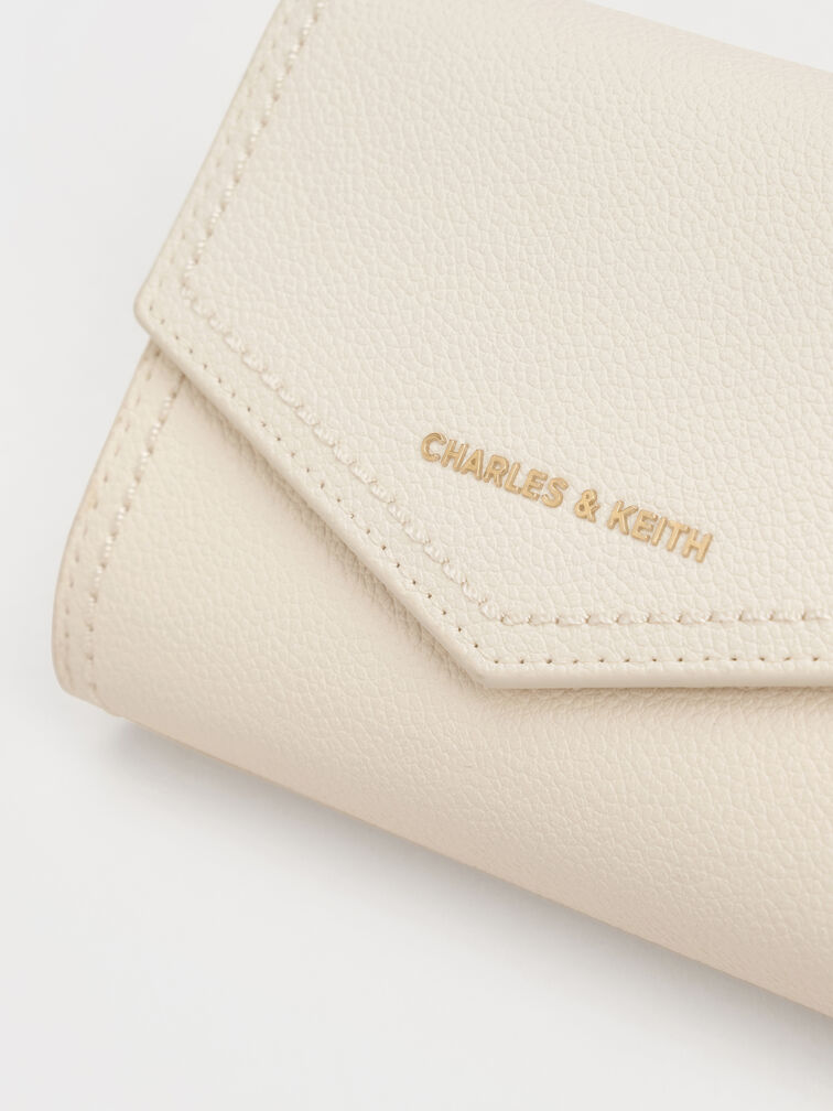 Stitch Trim Envelope Wallet, Cream, hi-res