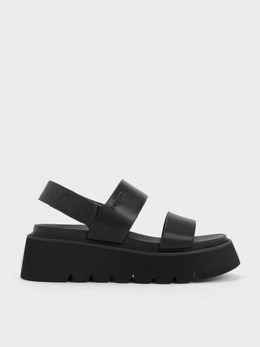 Jadis Chunky Flatform Sandals, Black, hi-res