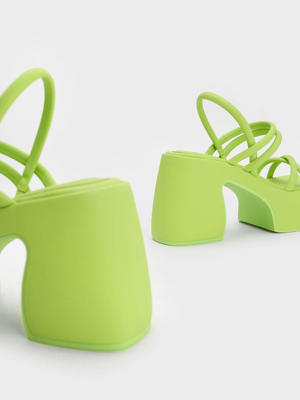 Lime green platform sandals online