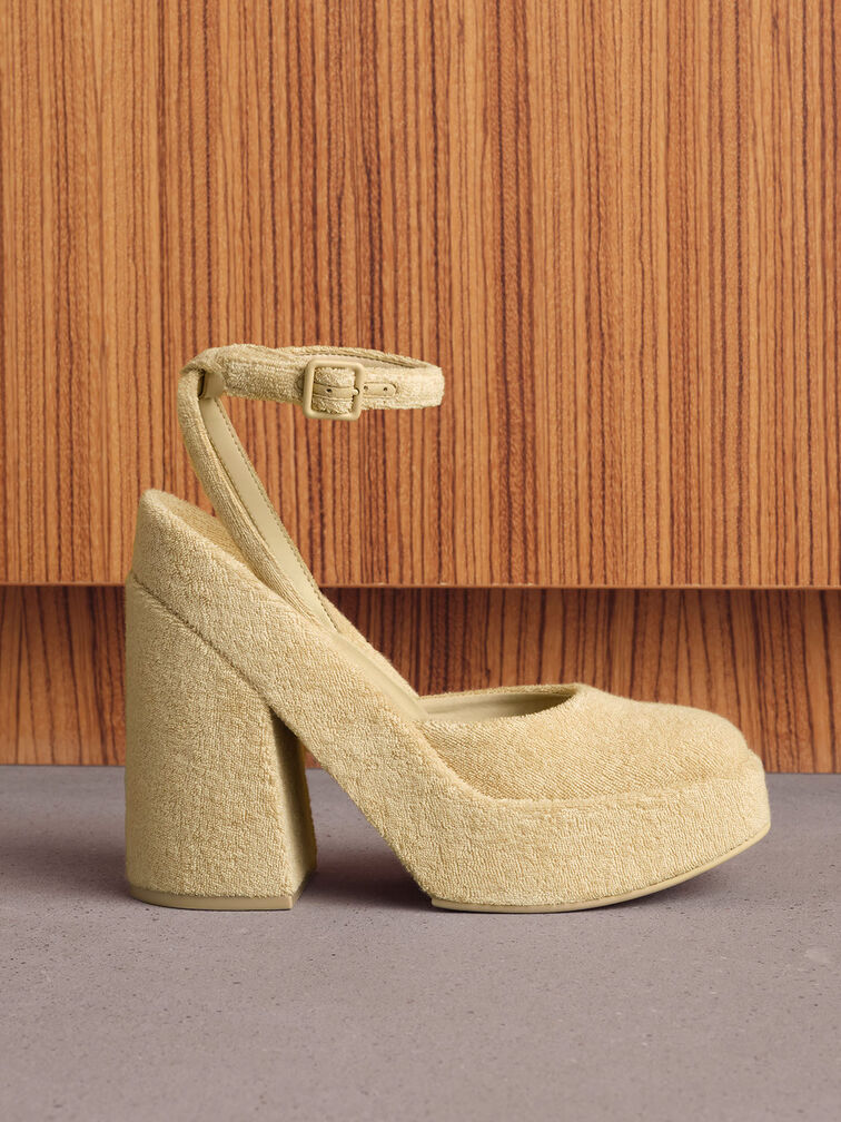 Loey Ankle-Strap Platform Pumps, Beige, hi-res